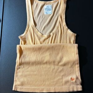 PINK long, ribbed tank top